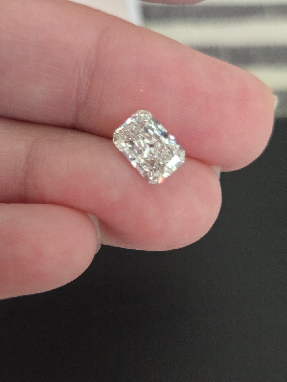 Certified Lab Grown Diamond,  Radiant Cut, 1.6 CT, F Color,  VS1 Clarity - Picture 14 of 16